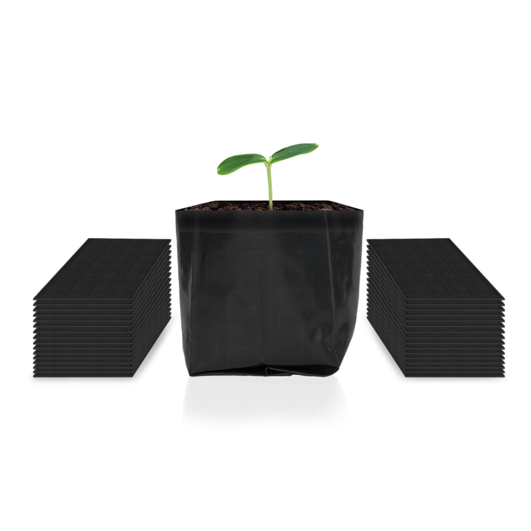 1-Gallon Non-Woven Fabric Nursery Bags – 50-Pack Biodegradable Grow Pouches