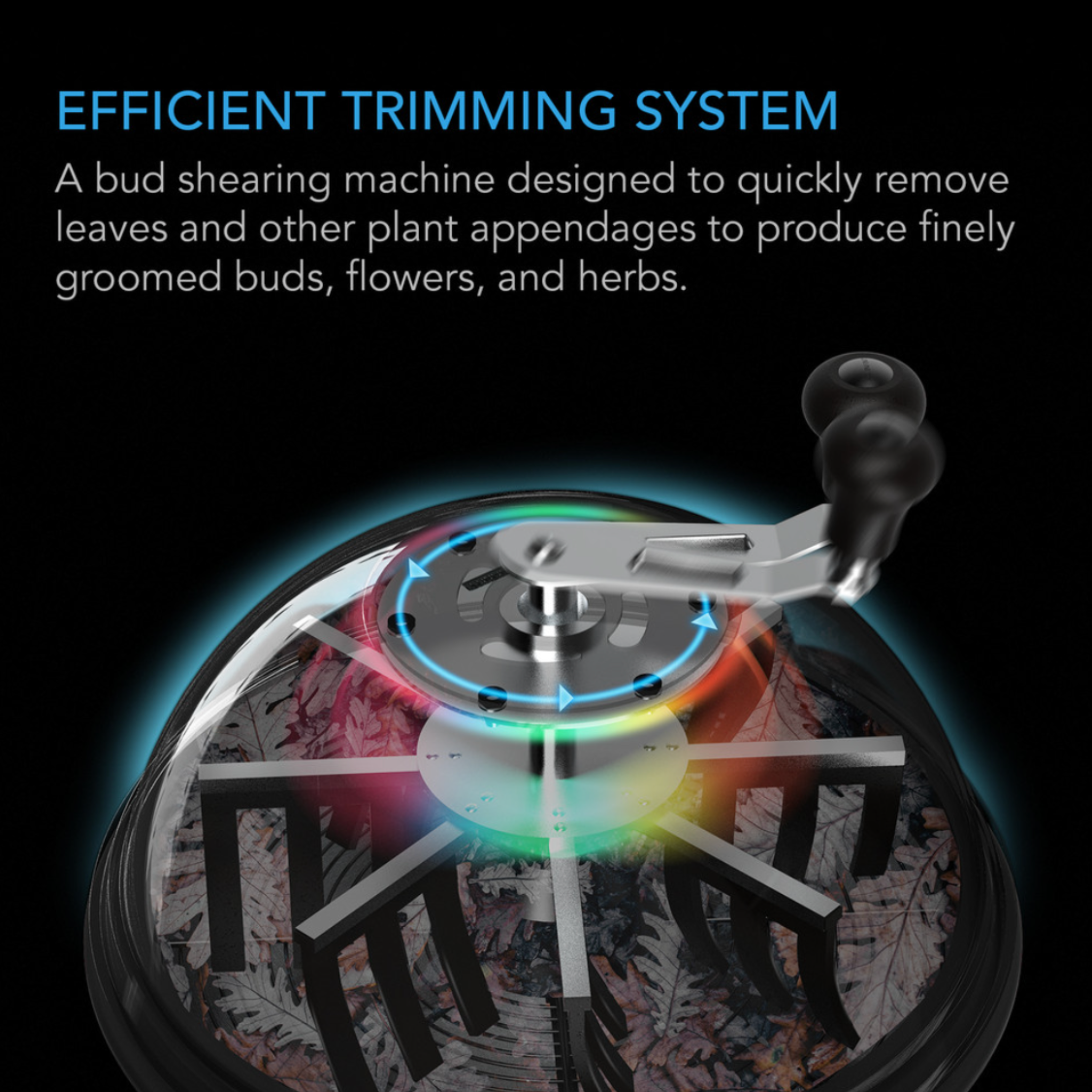 AC Infinity Bud Bowl Trimmer, Twist Spin Cut -