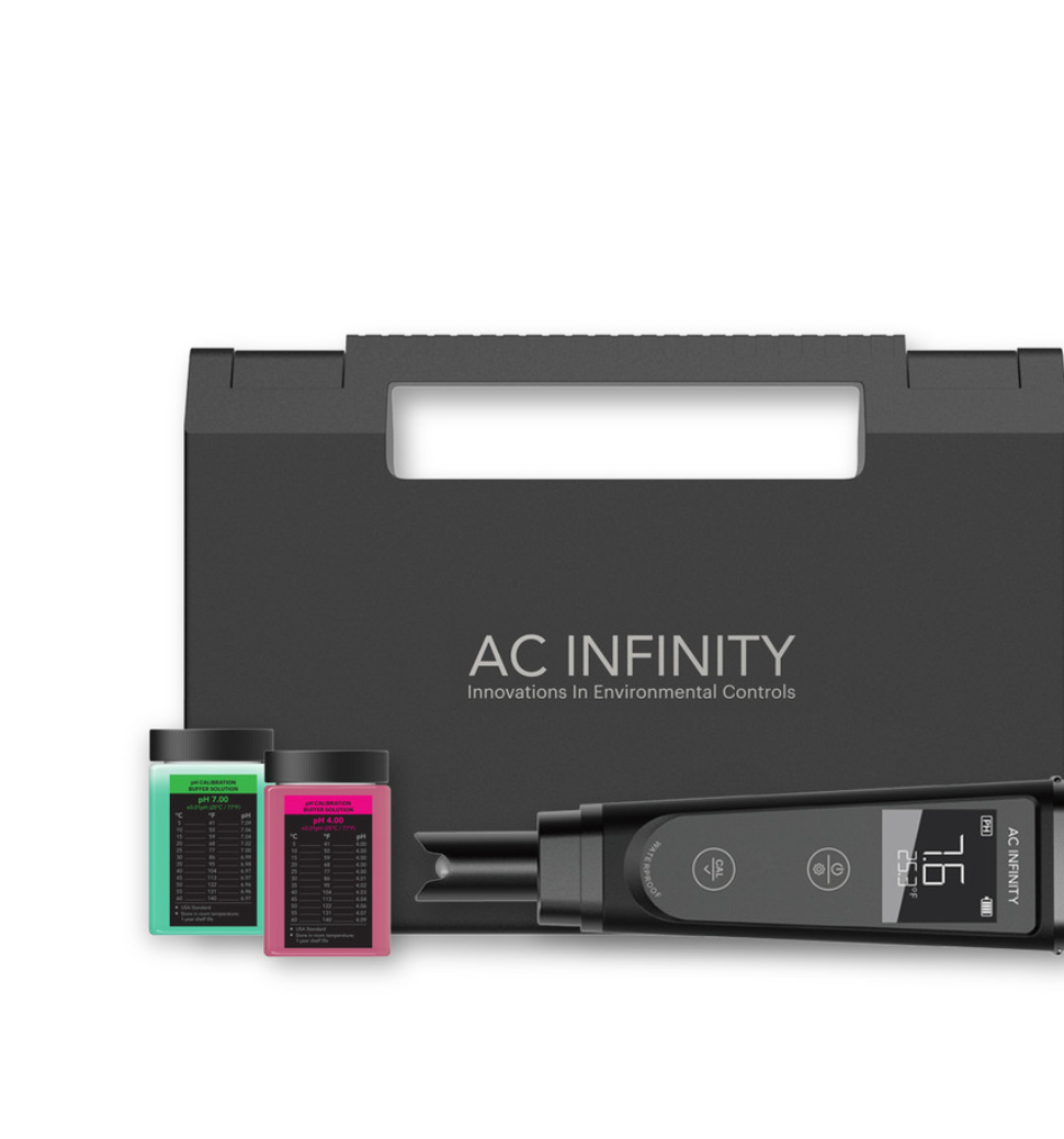 AC Infinity environmental control device with accessories on a white background