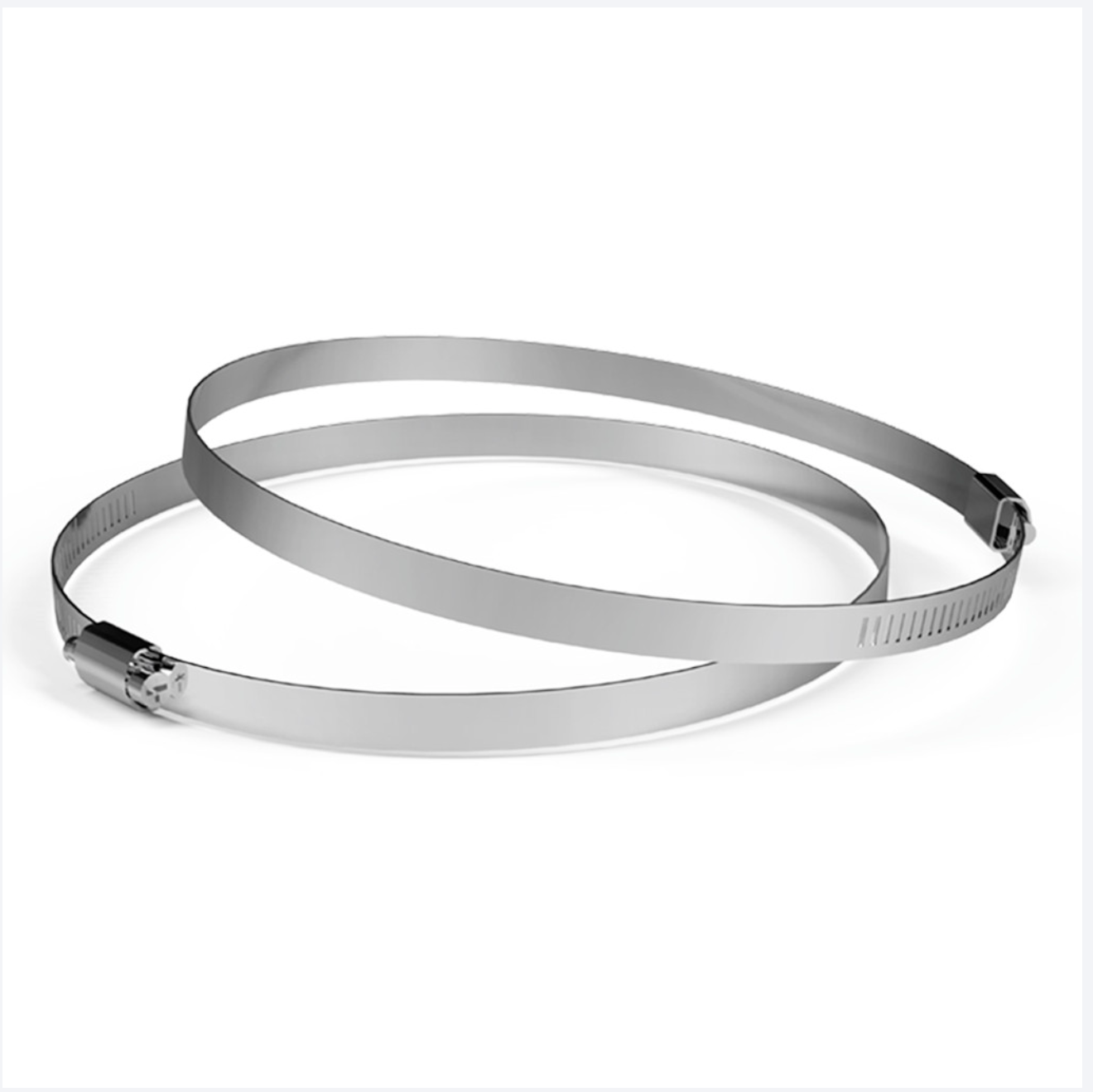 Stainless Steel Duct Clamps - 2-Pack