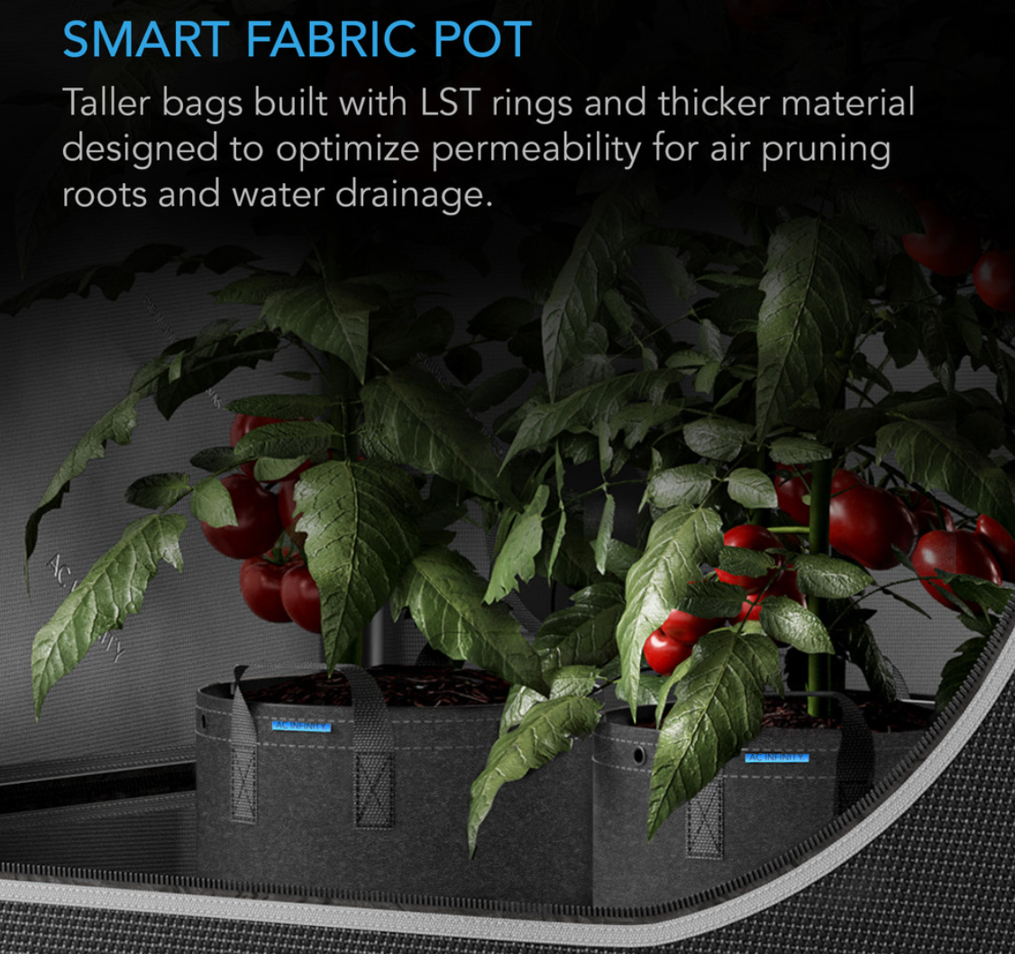 smart fabric pot withLST rings and thicker material