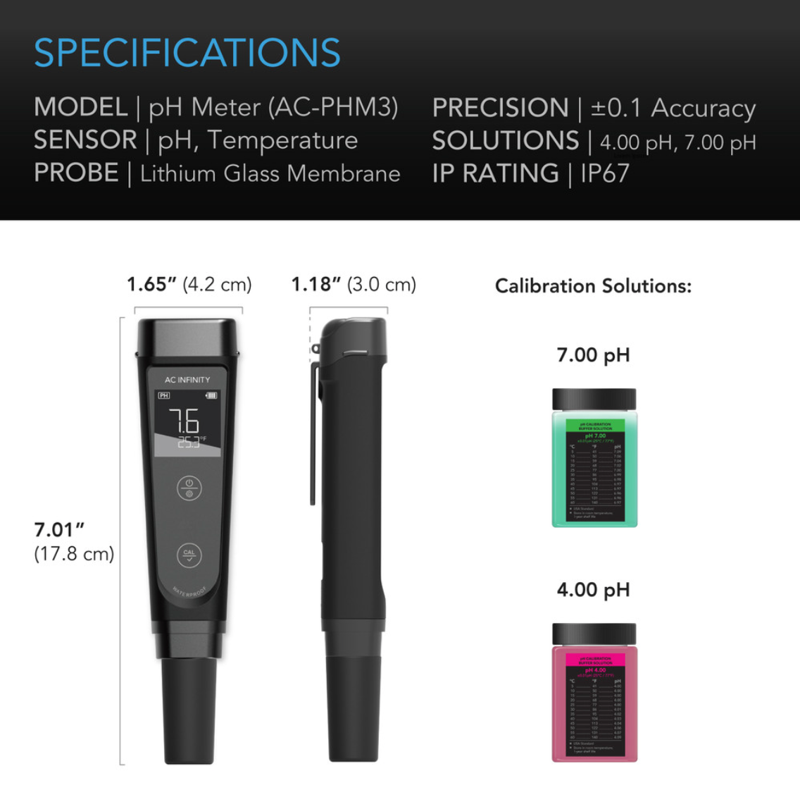 PH Meter Kit & Pen Tester | 5-in-1 Water Quality Tester