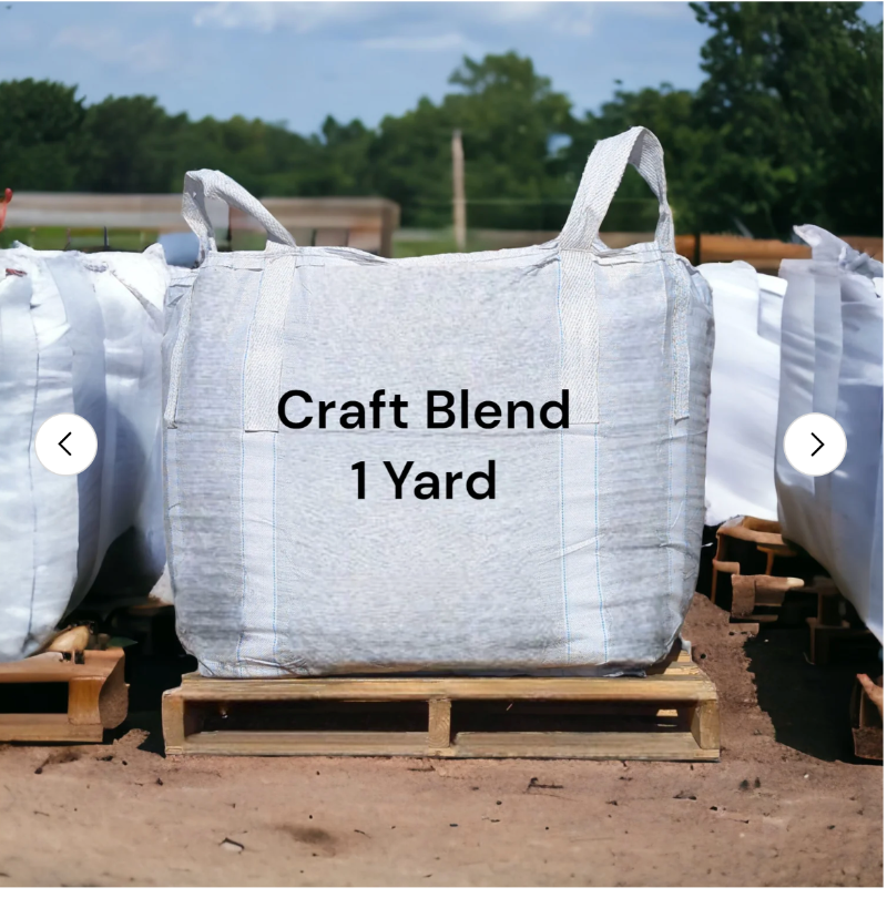 BuildASoil Craft Blend organic fertilizer bulk soil amendment premium nutrient mix 1 yard bag for commercial growing and gardening.