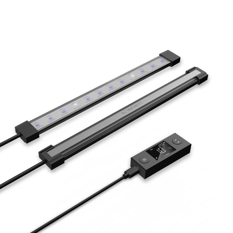 IONBEAM U2 11-inch UV LED grow light kit with dual bars and digital controller for professional plant cultivation.