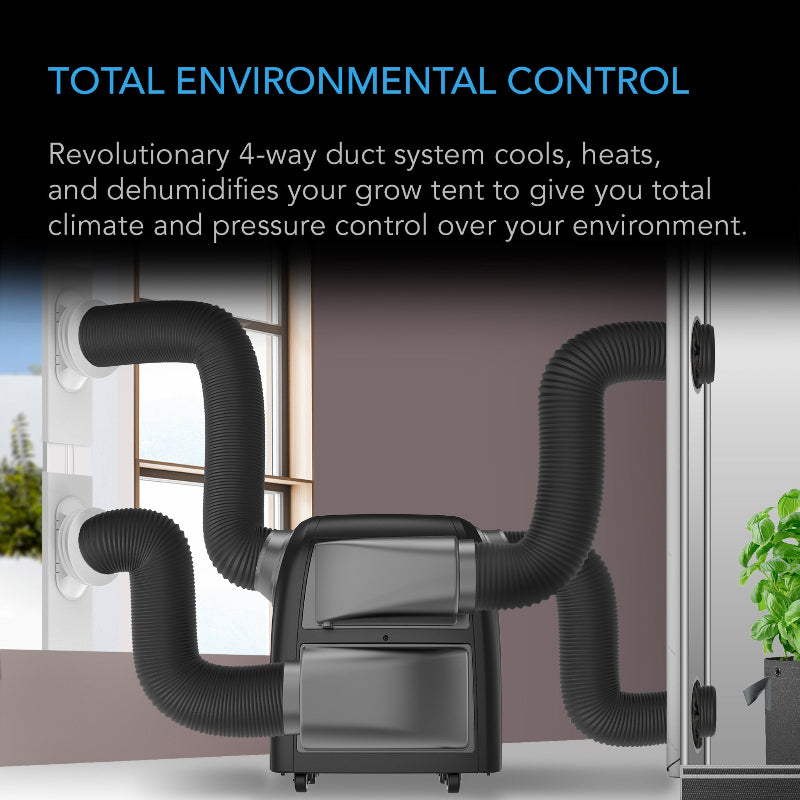 Advanced grow tent environmental controller with heating, cooling, and humidity management.