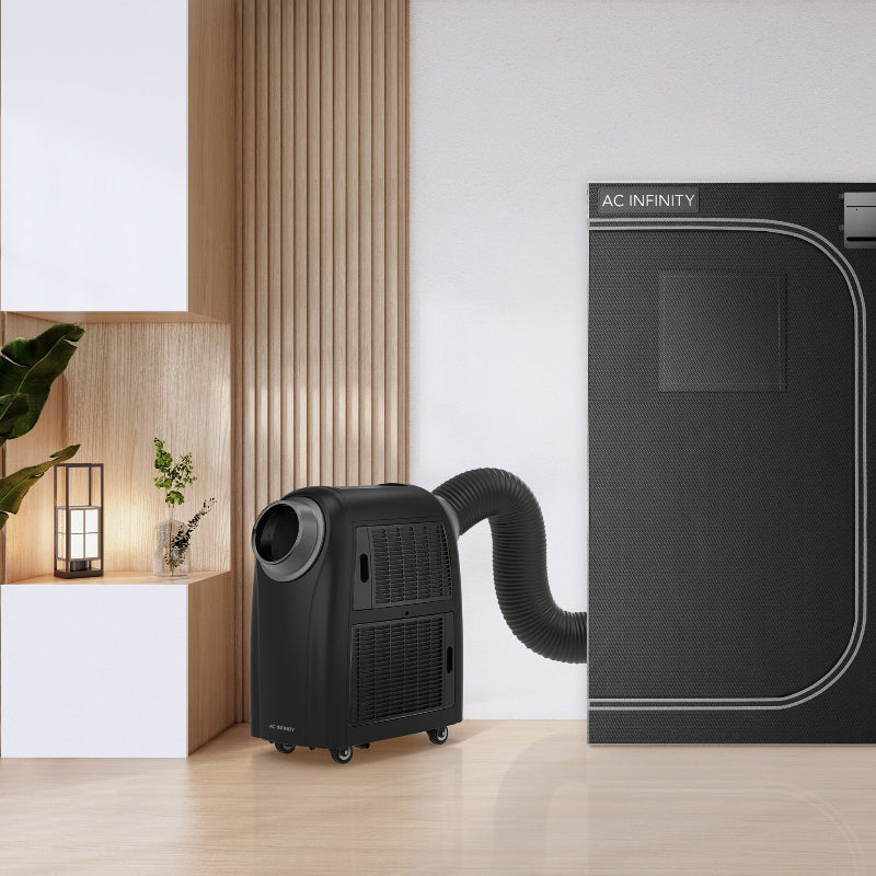 AC Infinity TERRAFORM 7 8000 BTU Multi-Functional Air Conditioner with Heater and Dehumidifier for Grow Tent Climate Control.