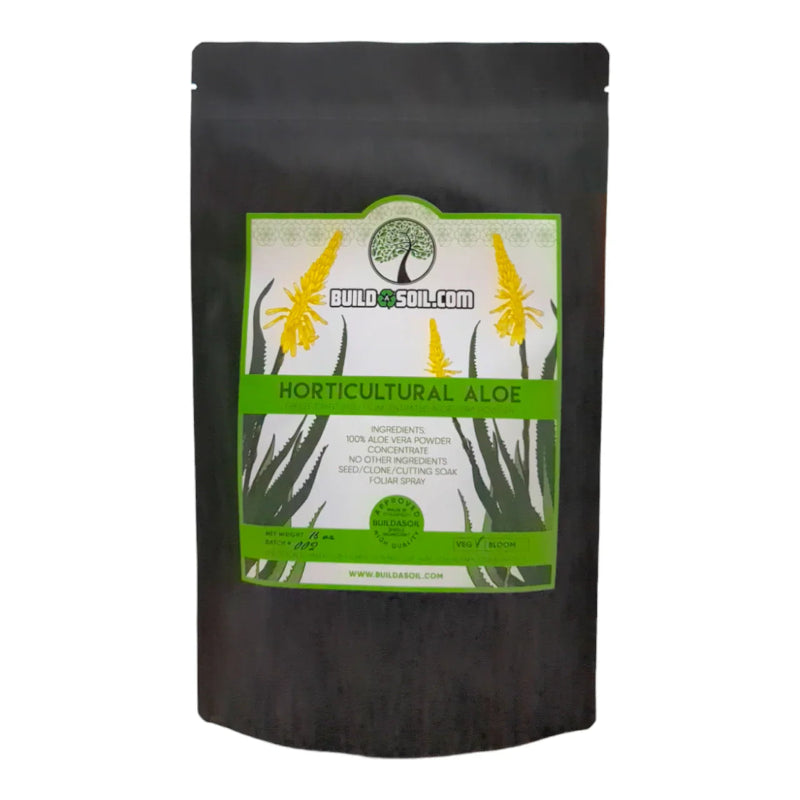 BuildASoil Horticultural Aloe organic plant supplement pure aloe vera powder natural growth booster for indoor gardening and plant health.