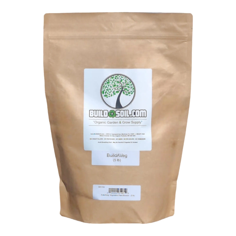 BuildAVeg organic plant booster delivers premium nutrition for vegetative growth phase.