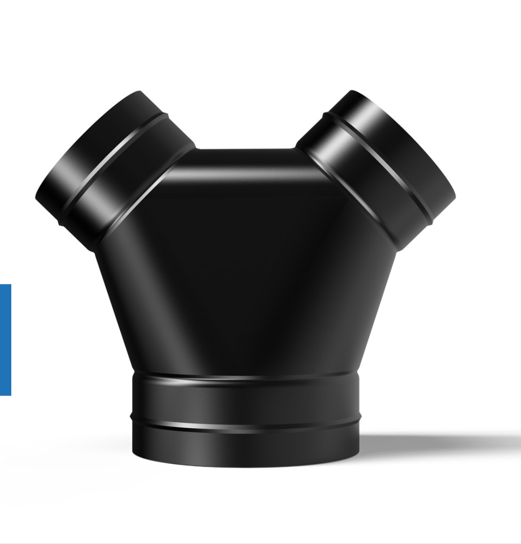 Black steel duct Splitter-4 inch