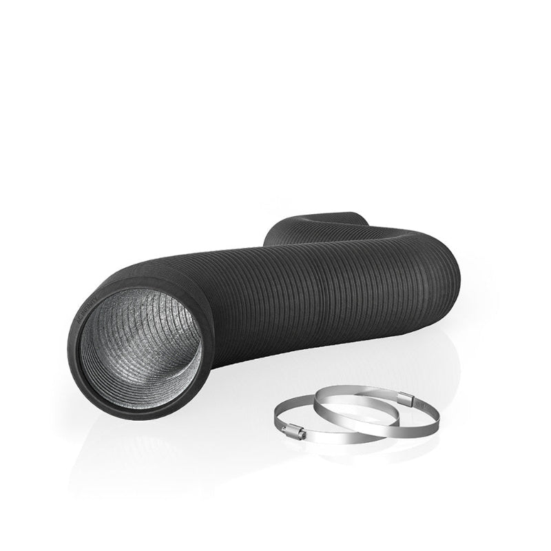AC Infinity 4-inch flexible ducting with aluminum inner lining and stainless steel mounting clamps - 25-foot professional grade ventilation duct.