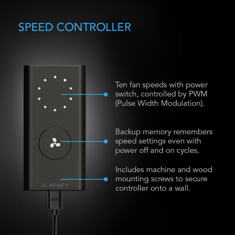 CloudLine S6 Pro speed controller featuring 10-speed PWM control system with LED indicators and backup memory function.