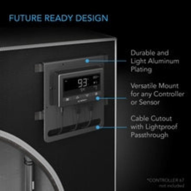 AC Infinity 96x48x80 grow tent featuring integrated smart controller mount with cable management system.