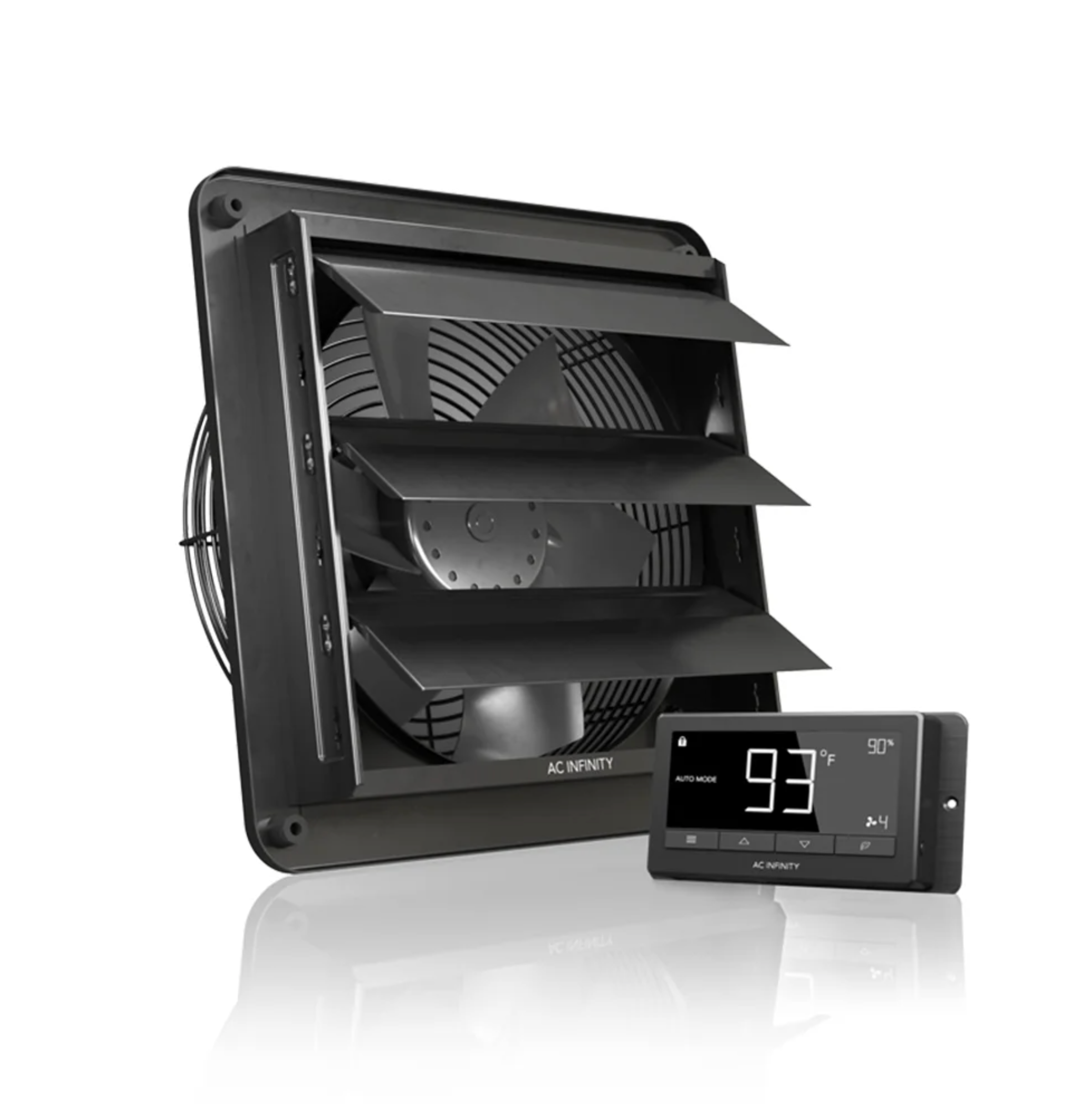 AC Infinity AIRLIFT T10 Shutter Exhaust Ventilation Fan – 10" with Temperature & Humidity Controller